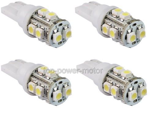 4pcs new t10 168 194 car 10 white led smd light bulbs side wedge 12v 008-4