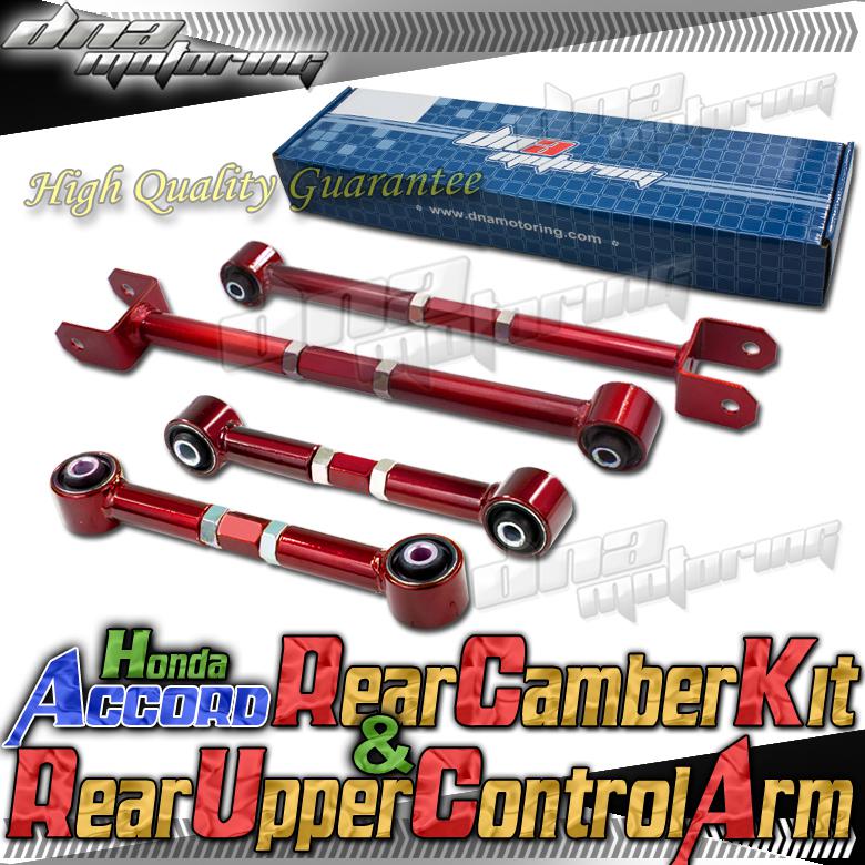 Adjustable steel alloy rear suspension camber kits/arms 08-11 accord/tl/tsx red