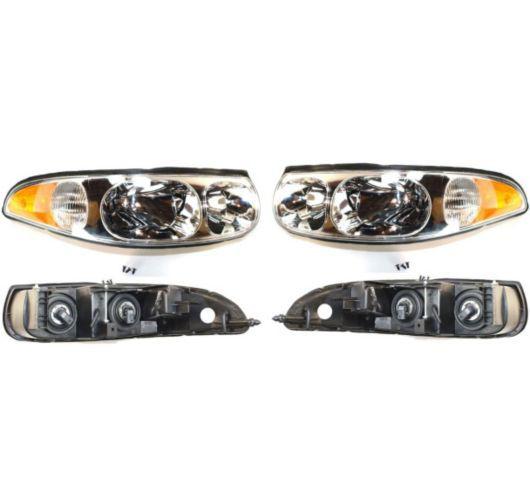 Headlamps headlights left lh & right rh pair set for 00-05 buick lesabre