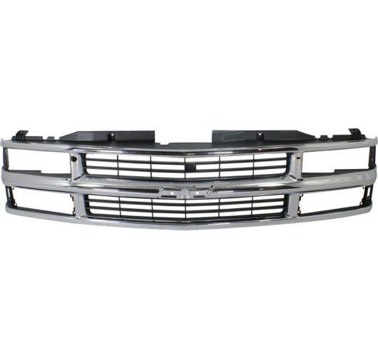 1994 1995 1996 1997 1998 1999 chevy suburban grille chrome / black new