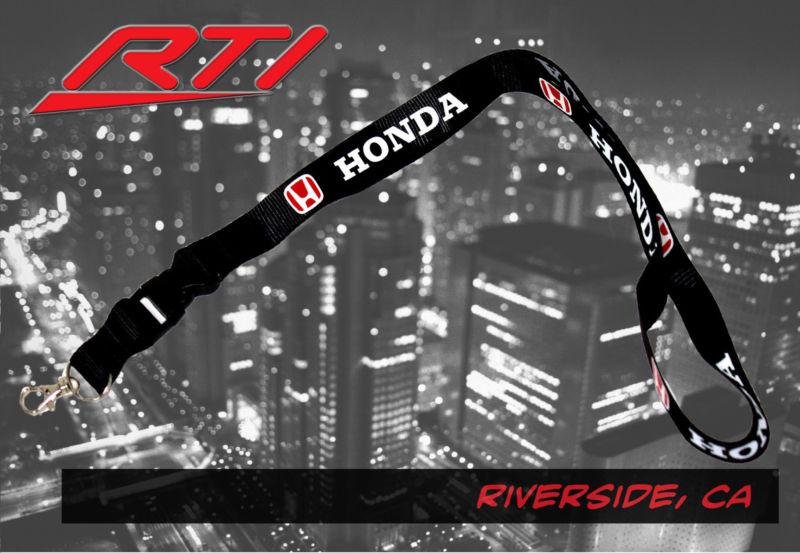 Lanyard made for all " honda "  key holder quick disconnect key strap black-red