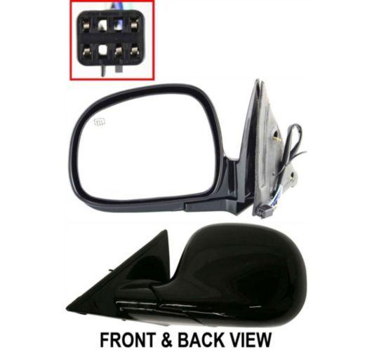 New drivers power side view mirror glass housing w/heat aftermarket 98 gmc envoy