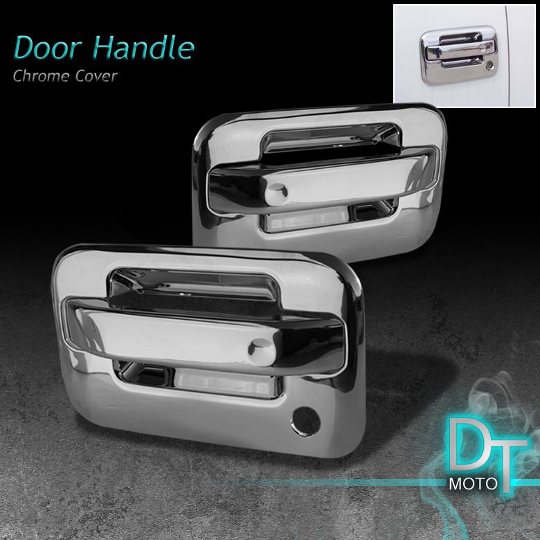 04-13 f150 2dr chrome door handle cover trim w/o passenger key & key pad hole