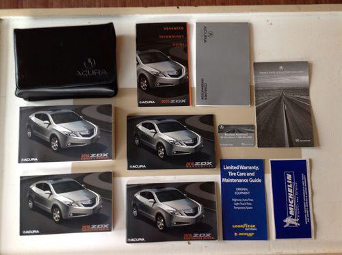 2010 acura zdx owners manual set w/nav book & case-fast free shipping:)