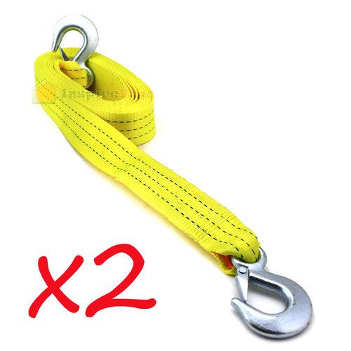 Lot 2 brand new 2"x20' tow strap with forged hooks 2"x 20' 1000lbs towing