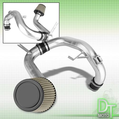 Stainless washable filter+cold air intake 12-13 civic 1.8l 4cyl polish aluminum