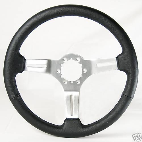 1963 -1982 corvette steering wheel black leather satin ,