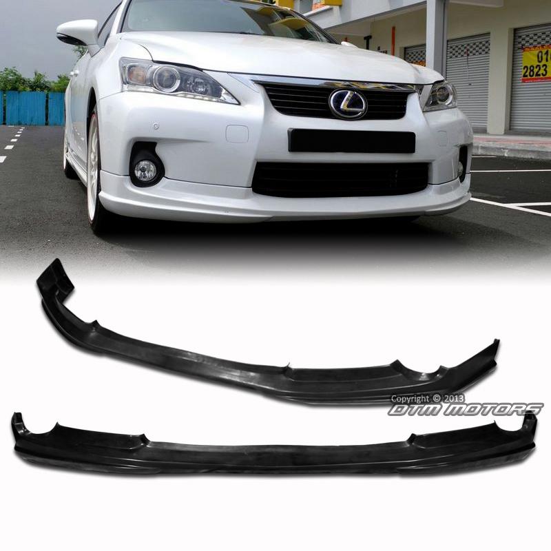 2011-2013 lexus ct200h paintable flat black polyurethane front lower bumper lip