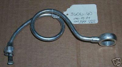 1940-47 harley knuckle motorcycle gas cross over line - made in usa