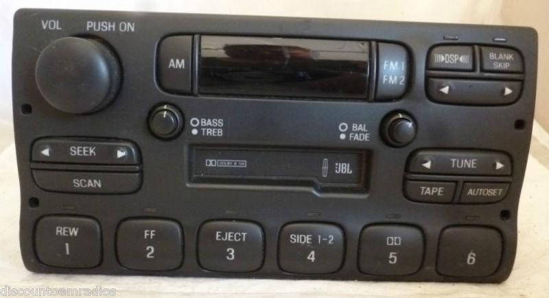 95-97 lincoln town car jbl radio cassette f5vf-18c852-be *