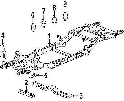 Gmc 12335909 genuine oem factory original bumper bracket