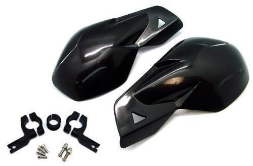 Black dirt bike atv mx motocross motorcycle hand guards handguards w/mount kit