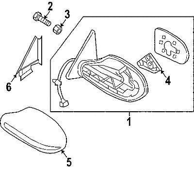 Nissan 96302jb15e genuine oem factory original mirror glass