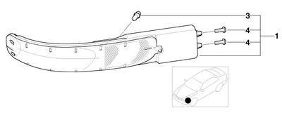 Bmw genuine left turn indicator for alpina v8 z8 e52