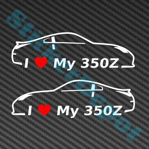 I heart my 350z decals size 6.5"x2" love nissan fairlady z nismo