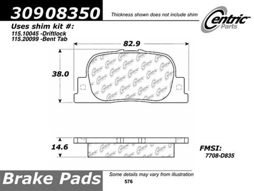 Centric-power slot 309.08350 street performance 00-10 camry es300 tc