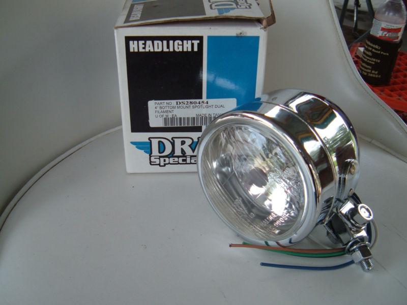 Drag specialties 4" bottom mount spotlight dual filament ds280454 harley 