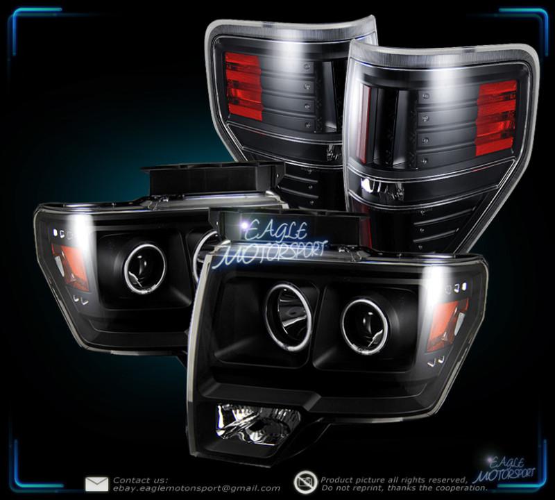 2009-2010 f150 black ccfl projector headlights/led tail lamps