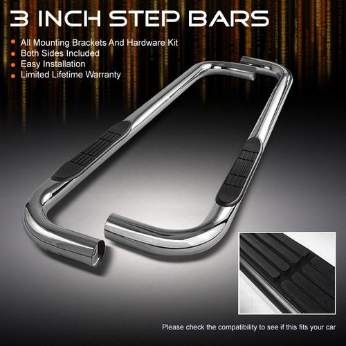 09-13 ford f150 reg cab 2dr 3" polished stainless steel side step bars boards