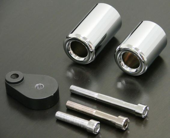 No cut chrome frame sliders for 2007-2008 kawasaki ninja zx6 zx6r zx-6r/rr 07 08