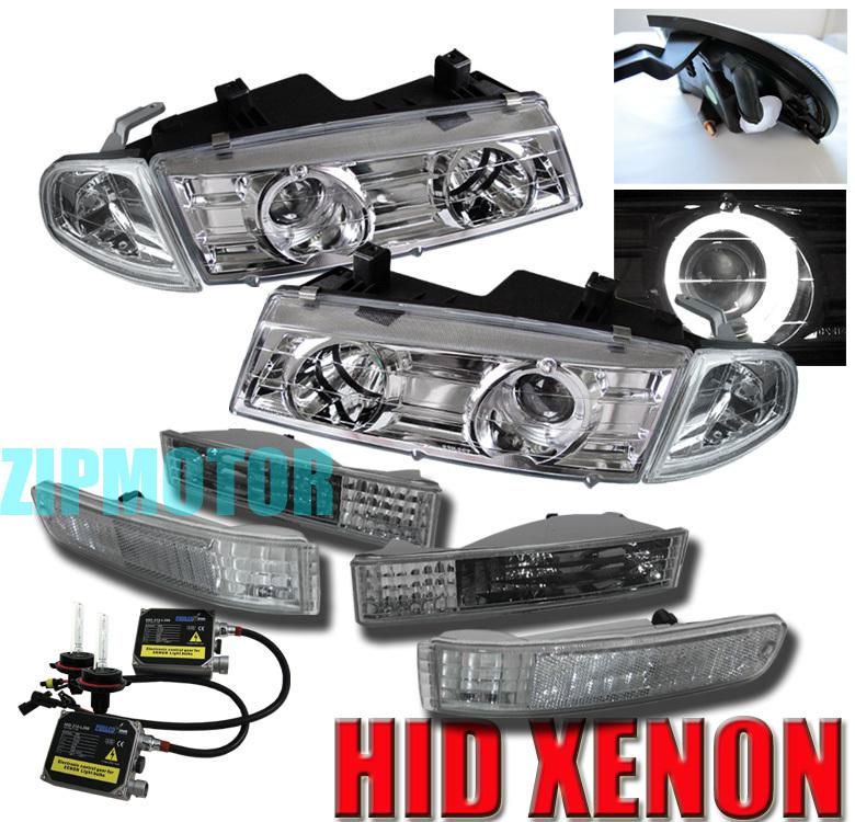 92-96 honda prelude projector head light+corner+hid kit