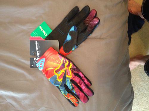 Fox racing dirtpaw radeon motocross mx atv gloves blue red adult large