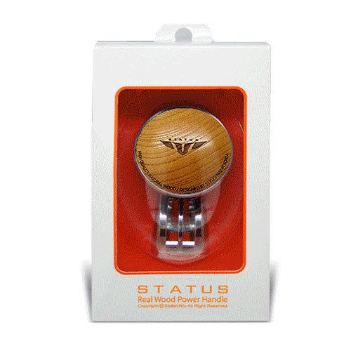 Wood car power steering wheel spinner knob handle clamp vehicle / status 