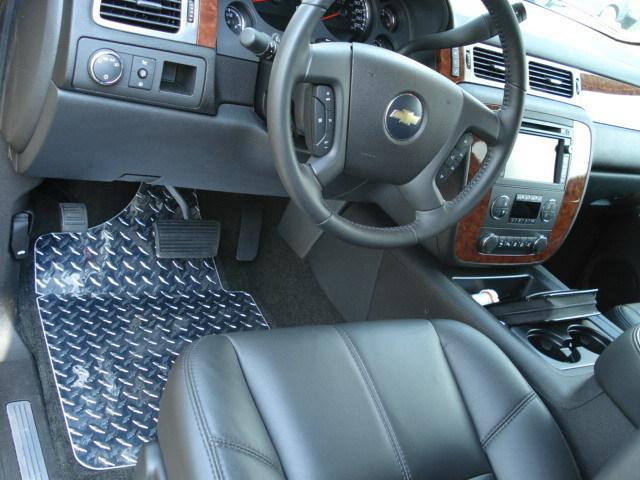 Silverado sierra suburban 07-13  diamond plate metal floor mats.  custom fit set