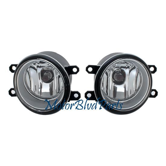 08-10 toyota highlander fog lights w/wiring kits & switch chrome left+right set