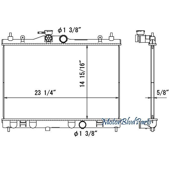 09-12 nissan cube l4 1.8l replacement cooling radiator