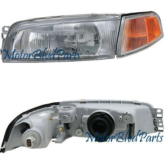 97-02 mirage sedan headlight+corner light driver left