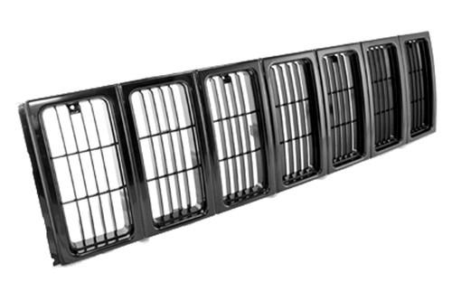 Rugged ridge 12035.31 - 97-01 jeep cherokee front black stainless steel grille