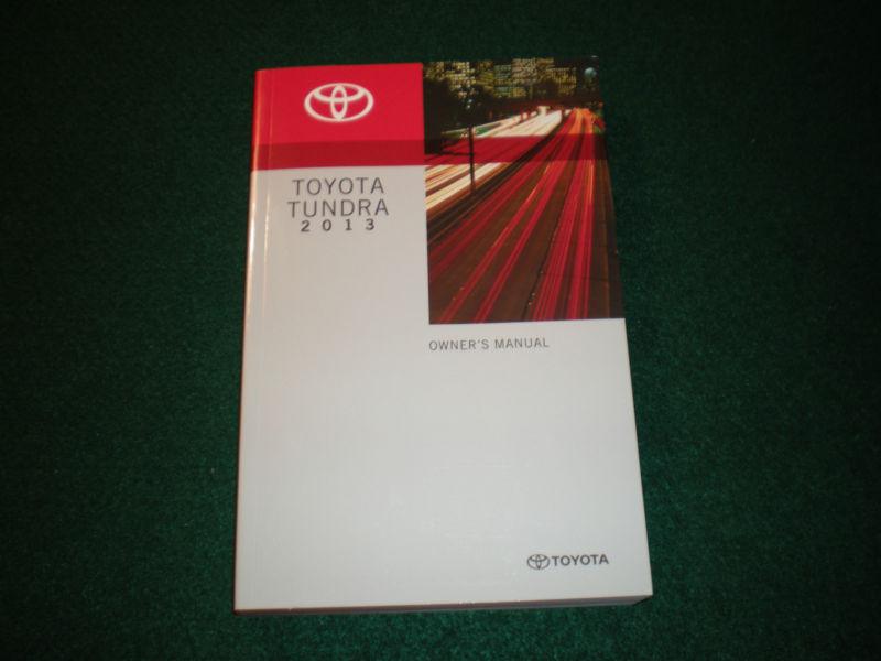 2013 toyota tundra owner's  manual