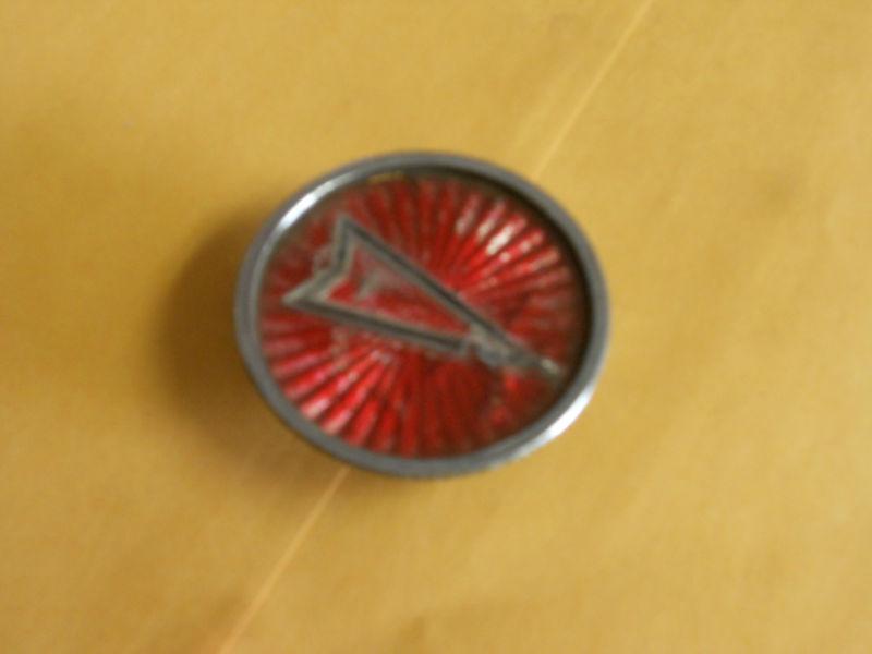 1980's pontiac wire wheel center emblem caps - 1 - red part no. 254842