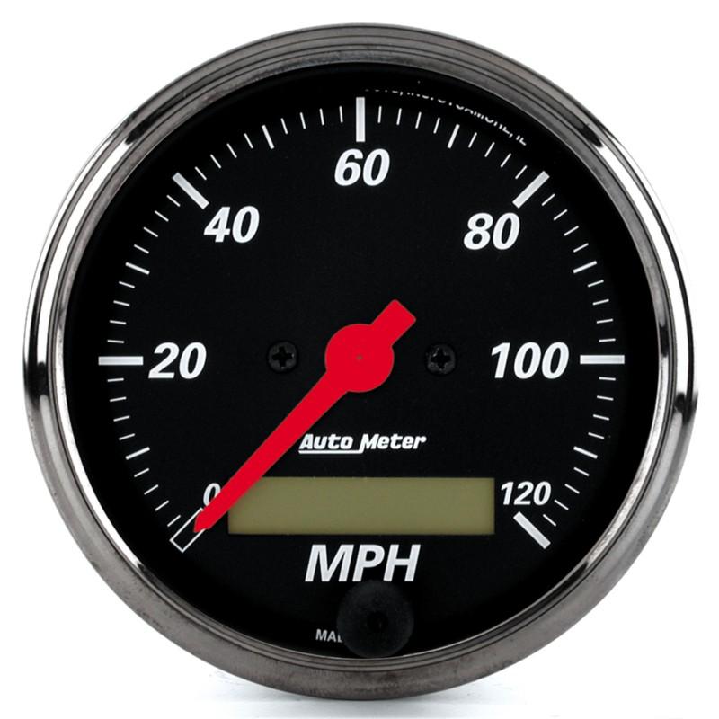 Auto meter 1488 designer black; electric programmable speedometer