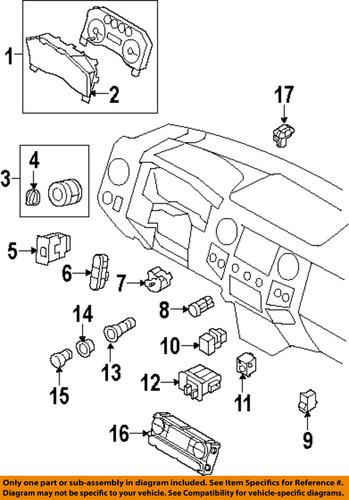 Ford oem 4g7z14b268a cluster & switches-air bag switch