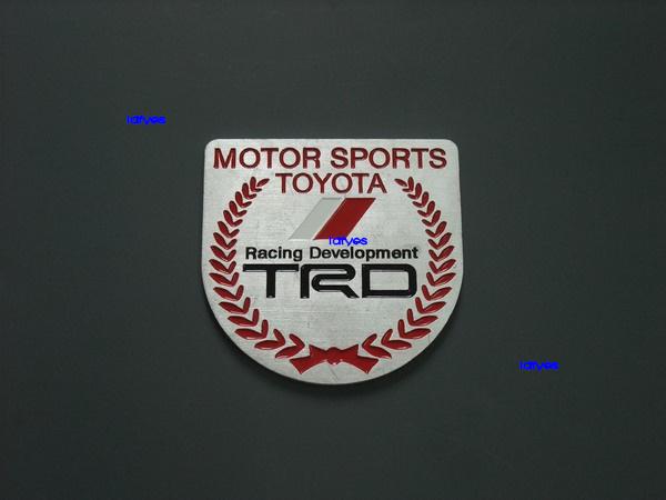 New trd toyota racing development car sticker logo aluminum badge emblem floor