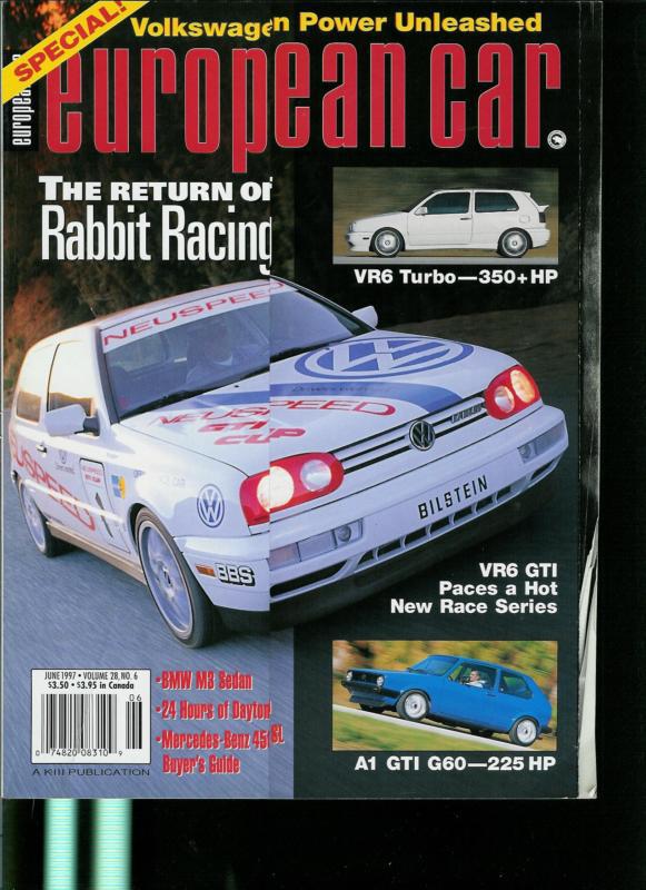 European car magazine formerly  vw & porshe old vintage june 1997