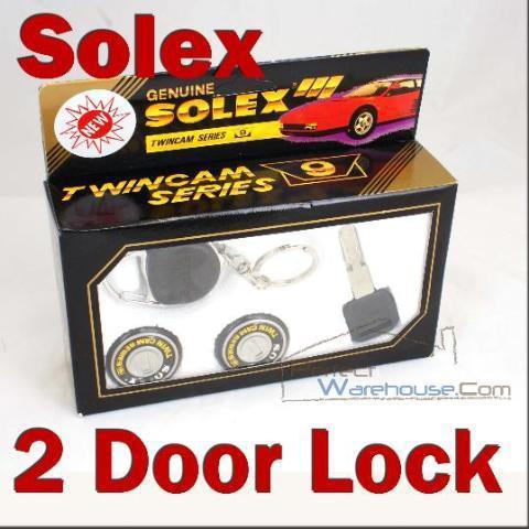 Solex 2 door lock set hardened stainless steel cylinder flat key universal fit a