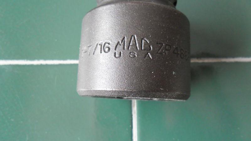  new mac zp466ra 1-7/16" x 3/4" drive  6 point impact socket made in the usa 