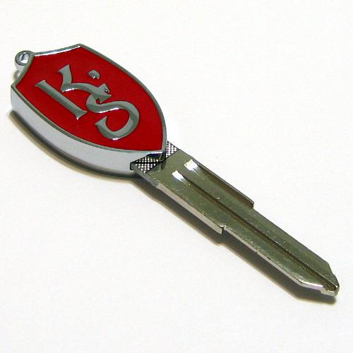 Red silvia k's emblem key blank - nissan logo 180zx 240sx s13 s14