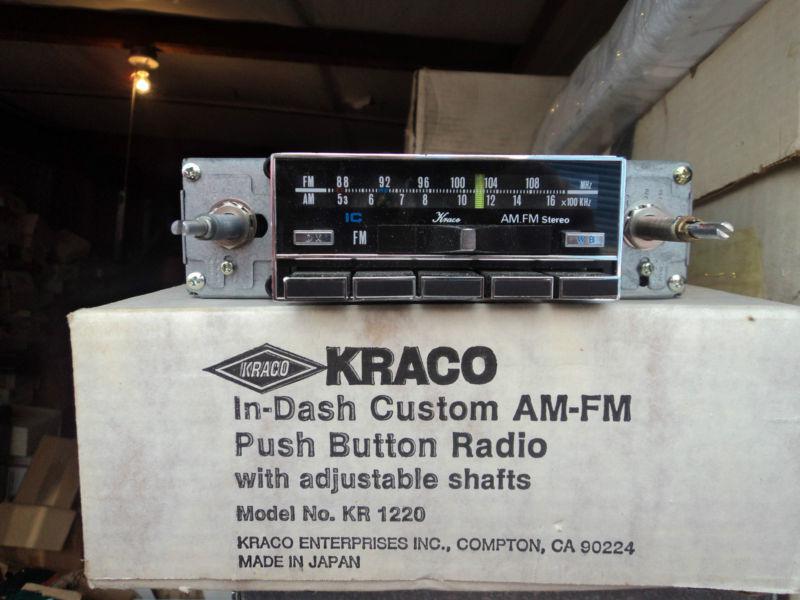 Kraco am/fm nib stereo  radio  chevy chevette/impala new mint,comes with knobs