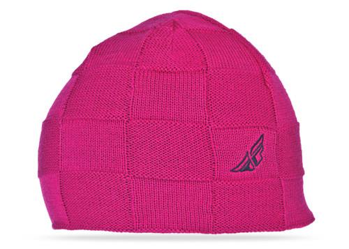 Fly racing first over finish reversible beanie - pink/black, one size fits most