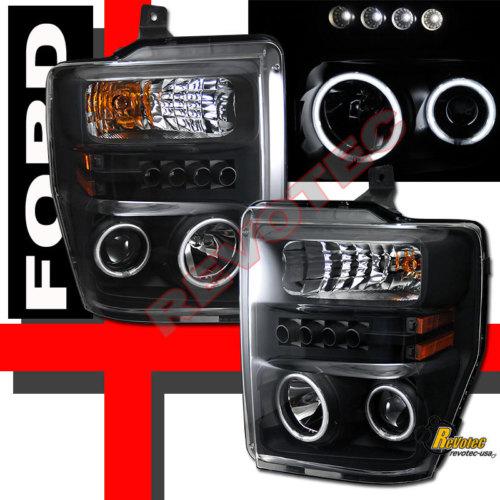 2008 2009 2010 f250 f350 f450 angel eye dual ccfl halo led projector head_lights