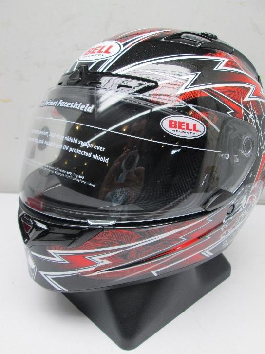 Bell vortex siege red motorcycle helmet large