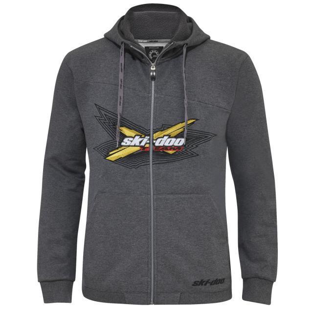 New 2014 ski-doo mens x-team hoodie charcoal grey xl 4536731207