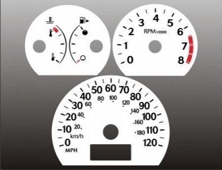 2005-2007 saturn ion instrument cluster white face gauges 05-07