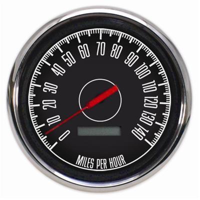 New vintage usa 1967 series speedometer gauge 0-140 mph 4 3/8" dia electrical