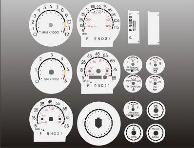 1986-1988 monte carlo el camino instrument cluster white face gauges 86-88