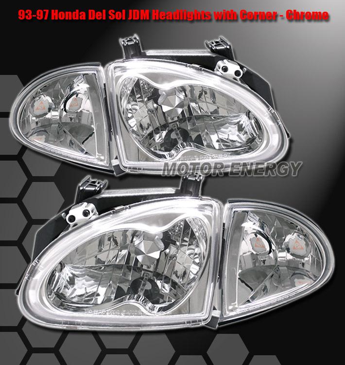 1993-1997 honda del sol clear head light+corner 95 1996